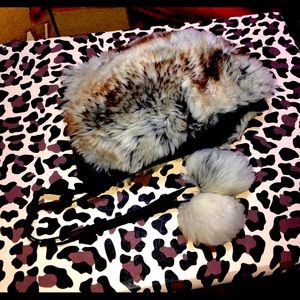 Lamb Wool & Skin Hat. Made in Italy. Beautiful & Cozy! OSFA.